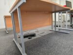 Left-Hand Office Wave Desk Wooden – 140cm - Mobile Lockable Pedestal Available - Image 8
