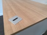 Wood Top Office Desks w/ Matching White Lockable Pedestal Cabinets - Set Of 10 - Image 17