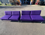 Orangebox Modern Lounge Sofa - Upholstered 4 Person Reception Purple Seat - Image 2
