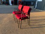 Elite Stacking Meeting Chairs Upholstered Red Visitor Seating - Set of 4 - Image 8