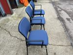 Elite Meeting/Reception Chairs, Blue Fabric and Black Frame - Stackable Set of 5 - Image 7