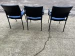 Elite Meeting/Reception Chairs, Blue Fabric and Black Frame - Stackable Set of 5 - Image 8