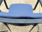 Elite Meeting/Reception Chairs, Blue Fabric and Black Frame - Stackable Set of 5 - Image 11