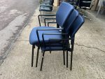 Elite Meeting/Reception Chairs, Blue Fabric and Black Frame - Stackable Set of 5 - Image 19