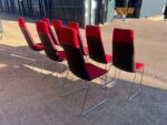 Allermuir High Back Chair  - Set of 14 Stacking Upholstered Meeting Red Seats - Image 38