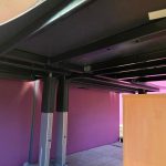 Beige Cantilever Meeting Chairs, Upholstered w/ Polished Metal Frame - Set of 6