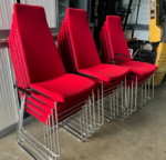 Allermuir High Back Chair  - Set of 14 Stacking Upholstered Meeting Red Seats