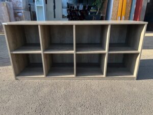 Open Shelves Bookcase Cupboard Low Height, 8-Cube Wooden Office Storage - 160cm