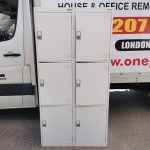 Flexiform Steel Locker Cabinet - 6 Door Grey Lockable Staff Gym Office Storage