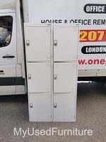 Flexiform Steel Locker Cabinet - 6 Door Grey Lockable Staff Gym Office Storage