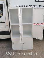 Flexiform Steel Locker Cabinet - 6 Door Grey Lockable Staff Gym Office Storage - Image 8