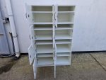 Wooden Locker White Cabinet - 8 Door White Office Staff Laptop Storage Unit - Image 7