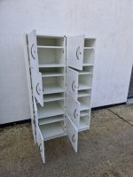 Wooden Locker White Cabinet - 8 Door White Office Staff Laptop Storage Unit - Image 11
