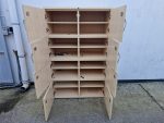 Wooden Locker Office Cabinet - 8 Door Maple Lockable Staff Office Laptop Storage - Image 2