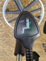 Draughtsman Office Blue Chair Height Adjustable High Stool with Foot Ring - Image 6