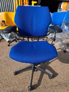 Navy Freedom office chair refurbished ergonomic task seat