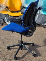 Humanscale Freedom Draughtsman Chair High Ergonomic Tall Office Seat - Navy Blue - Image 4