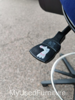 Used Draughtsman Chair High Ergonomic Back w/ Adjustable Foot Ring - Blue - Image 13