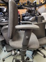 Draughtsman Office Chair Grey with Foot Ring & Arms | New Gas Lift | Refurbished - Image 6