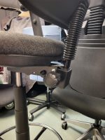 Draughtsman Office Chair Grey with Foot Ring & Arms | New Gas Lift | Refurbished - Image 18