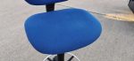 Used Draughtsman Ergonomic Chair High Back With Foot Ring and Castors - Blue - Image 11
