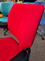 Humanscale Freedom Draughtsman Chair High Ergonomic Tall Office Seat - Red - Image 4