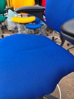 Humanscale Freedom Draughtsman Chair Tall Ergonomic Drafting Stool - Navy Blue - Image 7