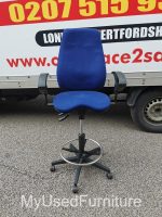 Draughtsman Chair High Back Ergonomic With Adjustable Arms and Foot Ring - Image 17