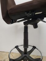 Draughtsman Black Chair Height Adjustable Office High Stool with Foot Ring - Image 8
