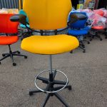 Humanscale Freedom Draughtsman Chair Tall Ergonomic Drafting Stool - Yellow