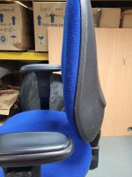 Draughtsman Chair Height Adjustable Office High Stool with Foot Ring - Blue - Image 4