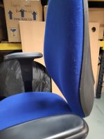 Draughtsman Chair Height Adjustable Office High Stool with Foot Ring - Blue - Image 10
