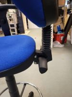 Draughtsman Office Chair High Back Ergonomic With Adjustable Foot Ring - Blue - Image 10