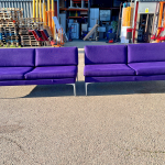 Orangebox Modern Lounge Sofa - Upholstered 4 Person Reception Purple Seat