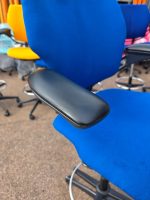 Humanscale Freedom Draughtsman Chair Tall Ergonomic Drafting Stool - Blue - Image 2