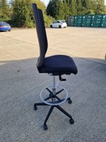 Draughtsman Chair Height Adjustable Office High Stool on Castors and Foot Ring - Image 2