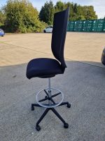 Draughtsman Chair Height Adjustable Office High Stool on Castors and Foot Ring - Image 3