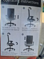 Draughtsman Chair Height Adjustable Office High Stool on Castors and Foot Ring - Image 12