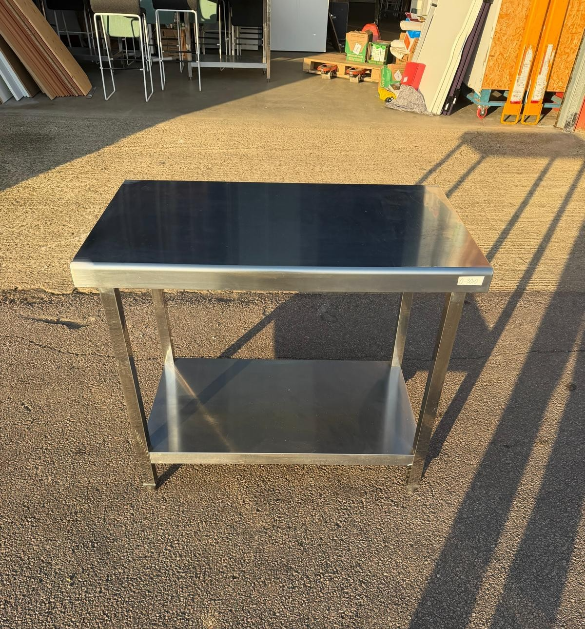 57-170 Kitchen Work Preparation Table Stainless Steel with Lower Shelf - 100 x 60 - Image 1