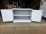 2 Door Cupboard White Lockable Modern Cabinet - Fast UK Delivery - Image 3