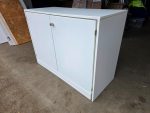 2 Door Cupboard White Lockable Modern Cabinet - Fast UK Delivery - Image 4