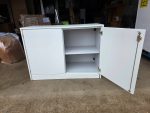2 Door Cupboard White Lockable Modern Cabinet - Fast UK Delivery - Image 11