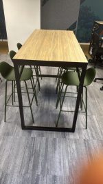Senator Modern Bar Leaner Table Modern Office Meeting w/ 6 Allermuir Kin Stools