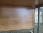 Wooden Office Desk Beech Effect with Lockable Pedestal Cabinet – 120cm Wide - Image 3