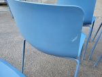 Used Frederica Pato Chair - Set of 9  Stackable Office / Lounge Blue Chairs - Image 8