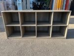Open Shelves Bookcase Cupboard Low Height, 8-Cube Wooden Office Storage - 160cm
