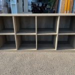 Open Shelves Bookcase Cupboard Low Height, 8-Cube Wooden Office Storage - 160cm