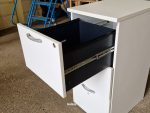 3 Drawer Office Filing Cabinet Lockable White Finish - A4 / Legal Size Documents - Image 4