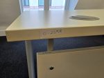Senator Office Desk White Top Workstation - Modesty Panel & Cable Ports - 160cm - Image 11