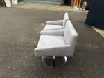 Domingo Salotti Swivel Armchairs Chrome Base - Set of 2 Grey Office Chairs - Image 3